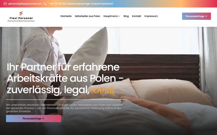 Screenshot of flexipersonal.com
