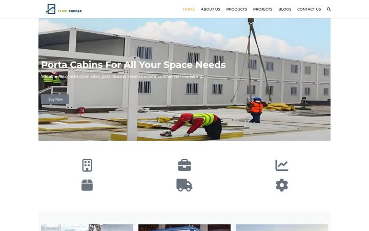 Screenshot of flexiprefab.com