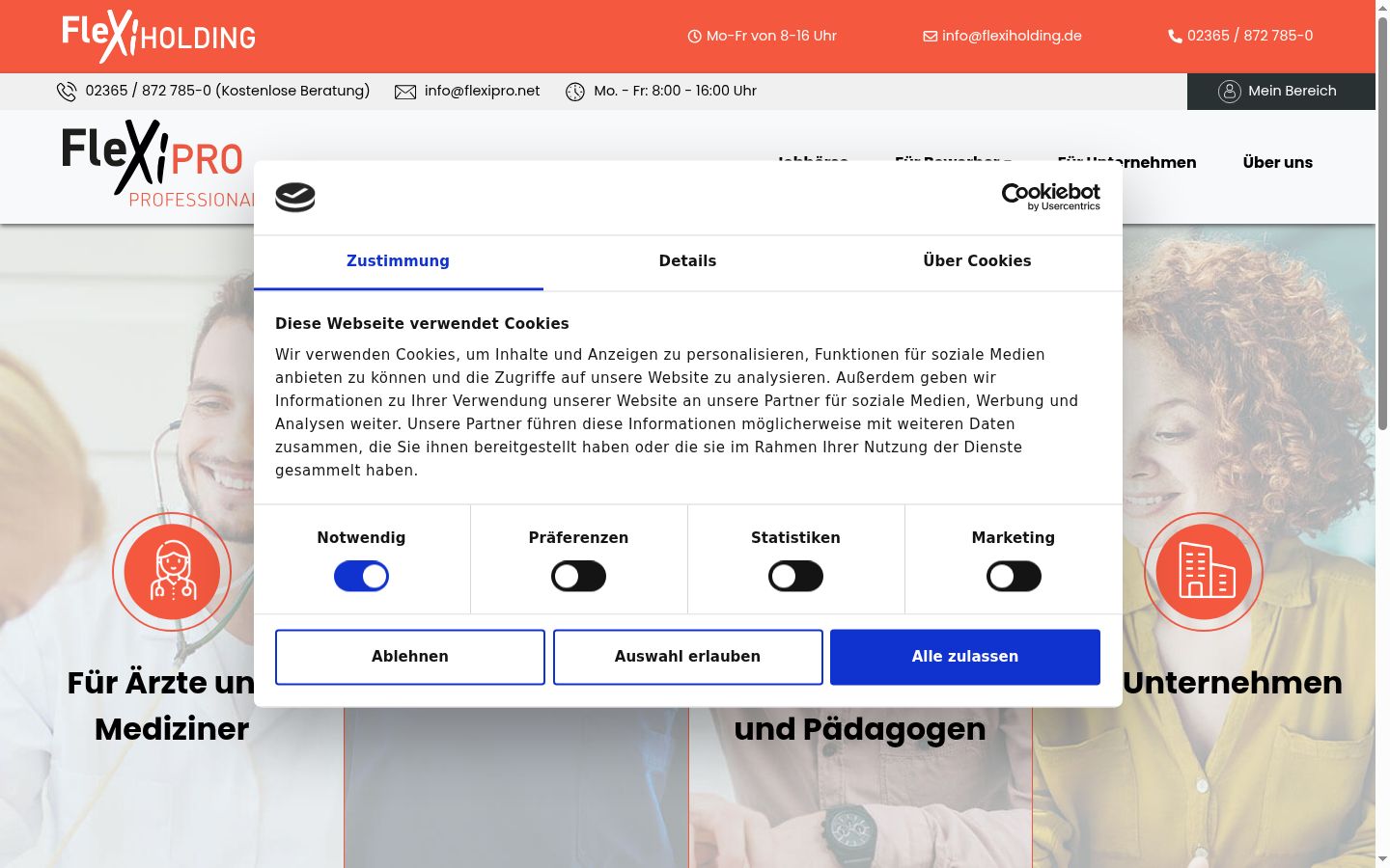 Snímek obrazovky baneru souhlasu zobrazeného před jakoukoli interakcí