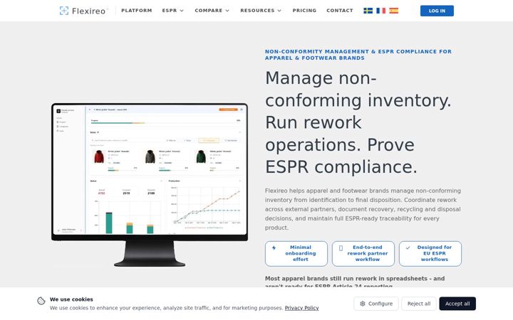 Screenshot of flexireo.com