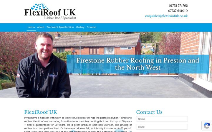 Screenshot of flexiroofuk.co.uk
