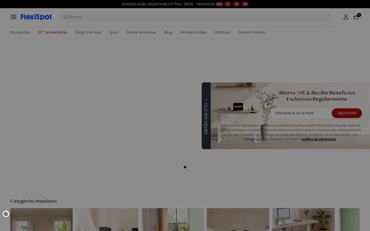 Screenshot ta' flexispot.es