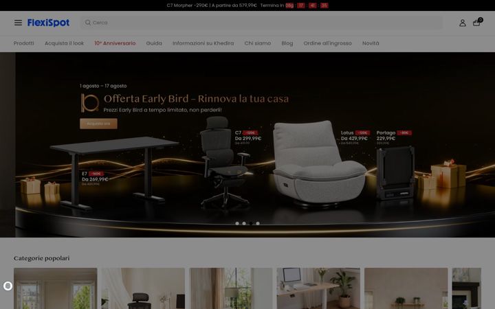 Screenshot of flexispot.it