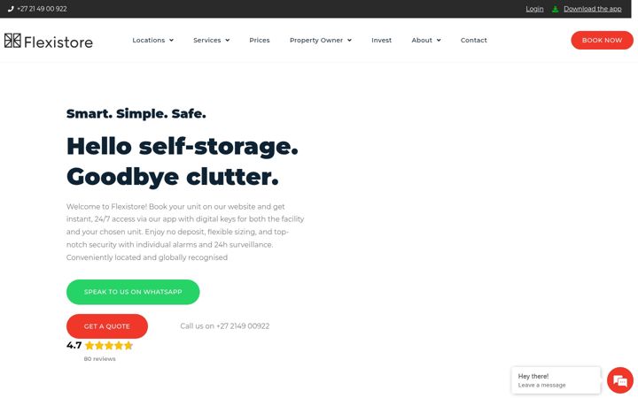 Képernyőkép: flexistore.co.za