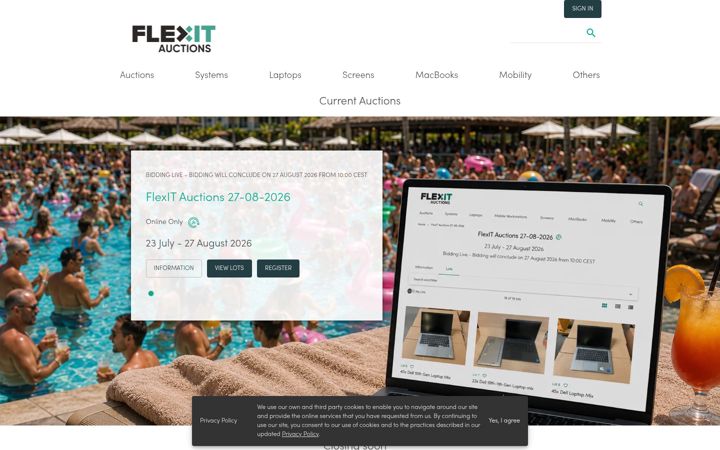 Screenshot of flexitauctions.com