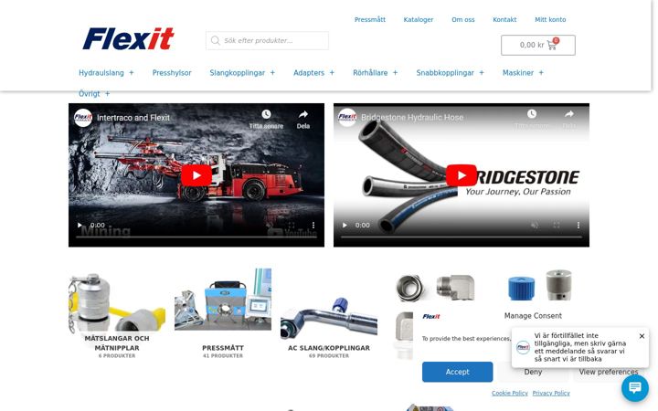 Screenshot of flexithydraulic.com