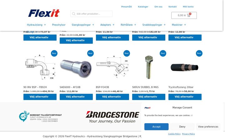 Screenshot of flexithydraulics.se