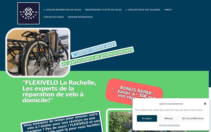 Screenshot of flexivelo-larochelle.com