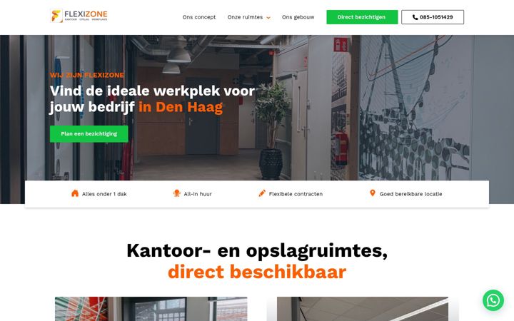 Screenshot of flexizone.nl
