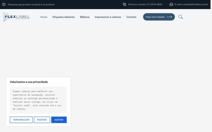 Skärmbild av flexlabel.com.br