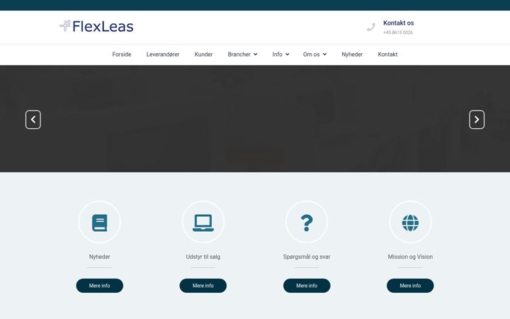 Screenshot of flexleas.dk