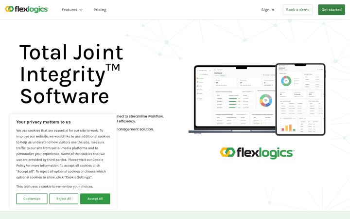 Screenshot of flexlogics.com