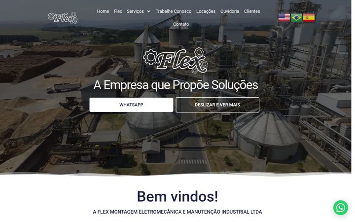 Screenshot of flexmanutencao.com.br