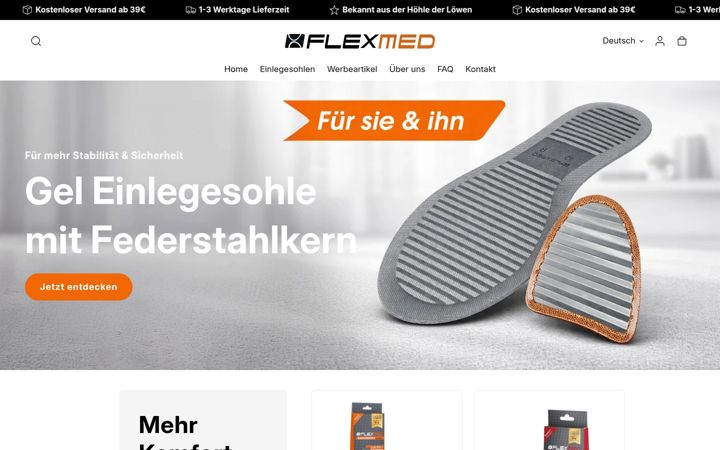 Screenshot of flexmed.de