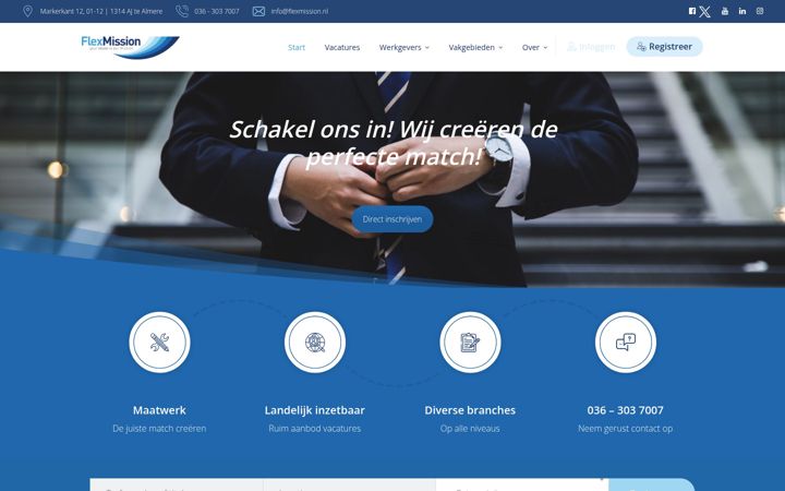 Screenshot of flexmission.nl