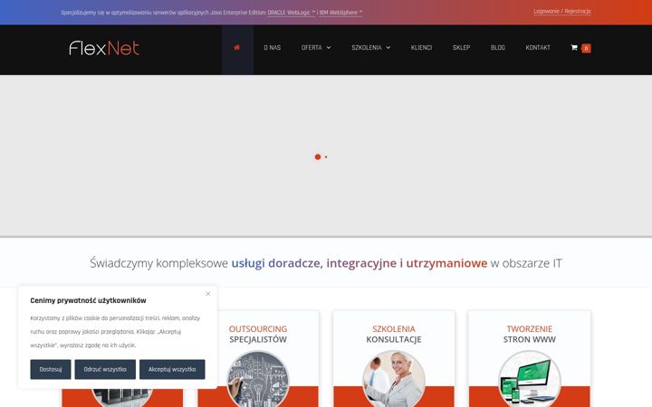 Screenshot of flexnet.pl