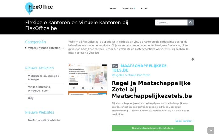 Screenshot of flexoffice.be