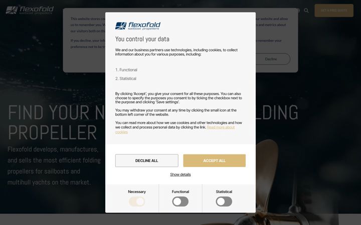 Screenshot of flexofold.com