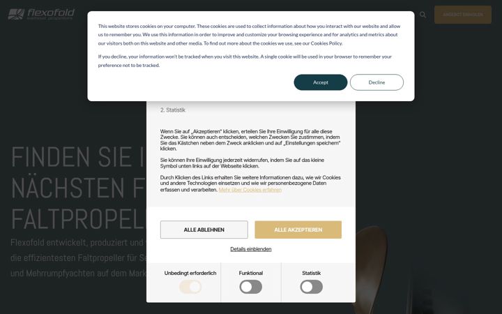 Screenshot of flexofold.de