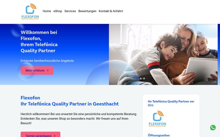 Snímek obrazovky flexofononline.de