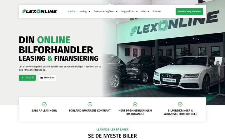 Screenshot of flexonline.dk