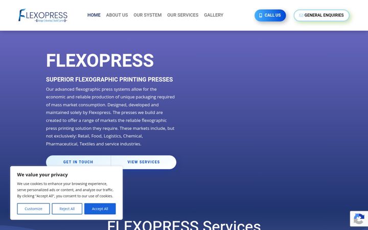 Screenshot of flexopress.co.uk
