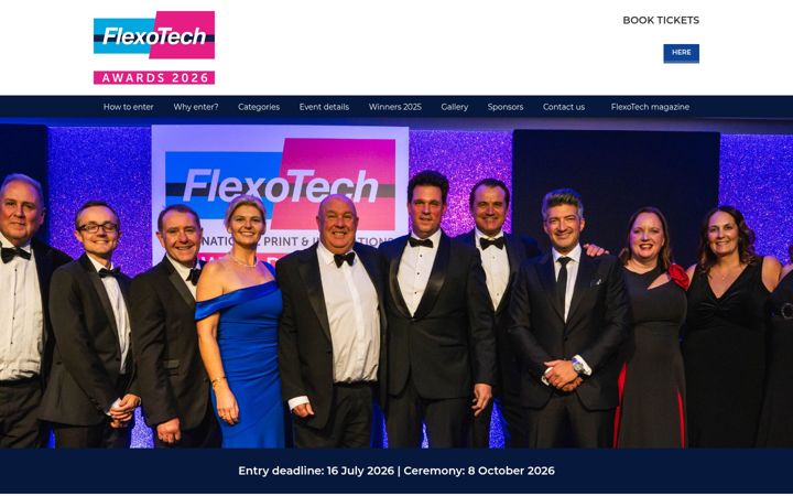 Screenshot of flexotechawards.com