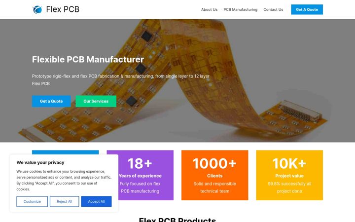 Screenshot of flexpcb.org