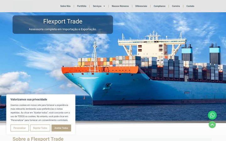Skärmbild av flexporttrade.com.br