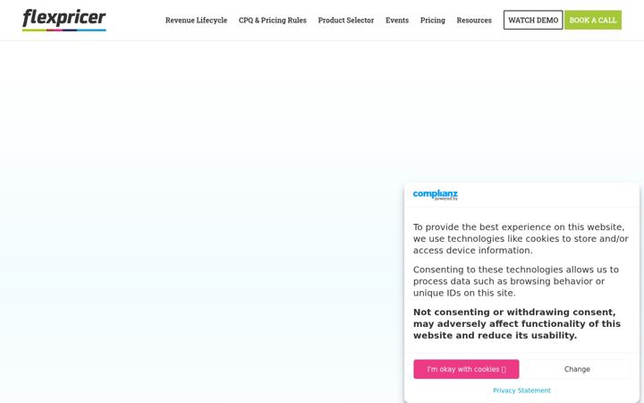 Screenshot of flexpricer.co.uk