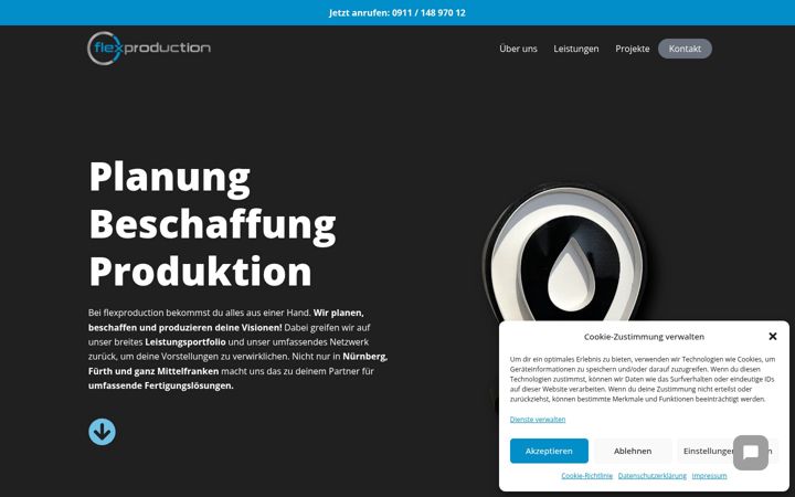 Screenshot of flexproduction.de