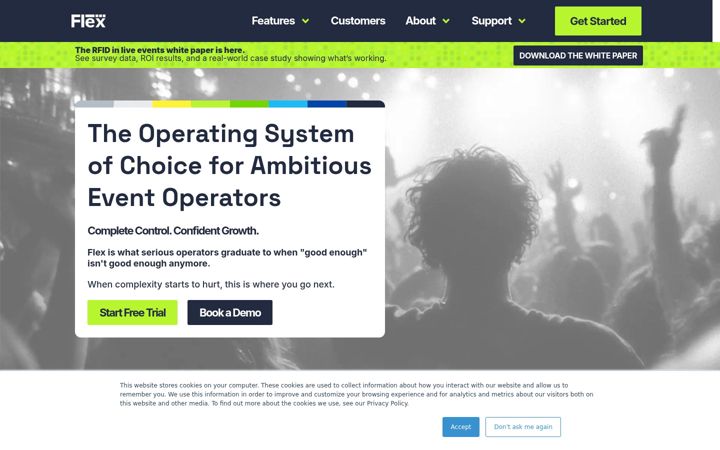 Captura de pantalla de flexrentalsolutions.com