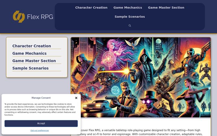 Screenshot of flexrpg.com