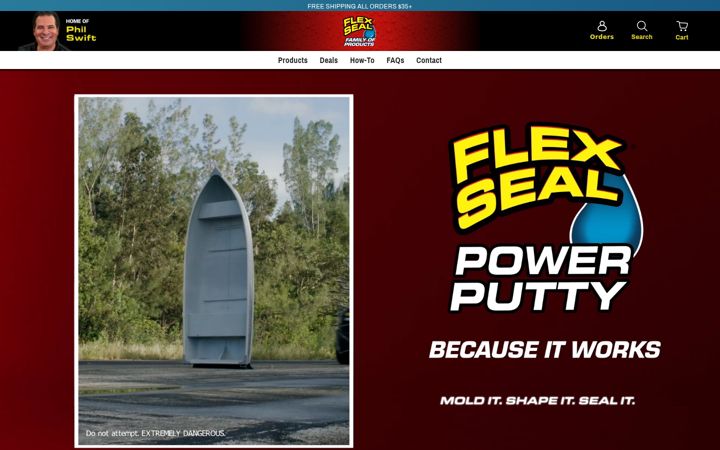Screenshot of flexseal.ca