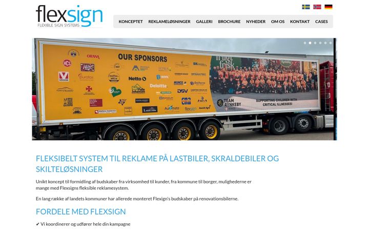 Screenshot of flexsign.dk