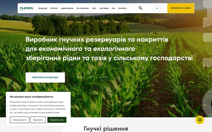 Screenshot of flexsoltank.com