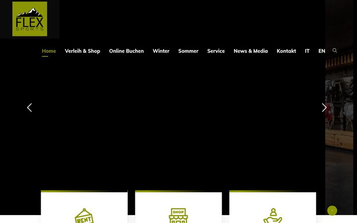 Captura de ecrã de flexsports.it