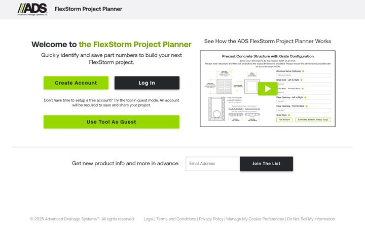 Screenshot of flexstormplanner.com