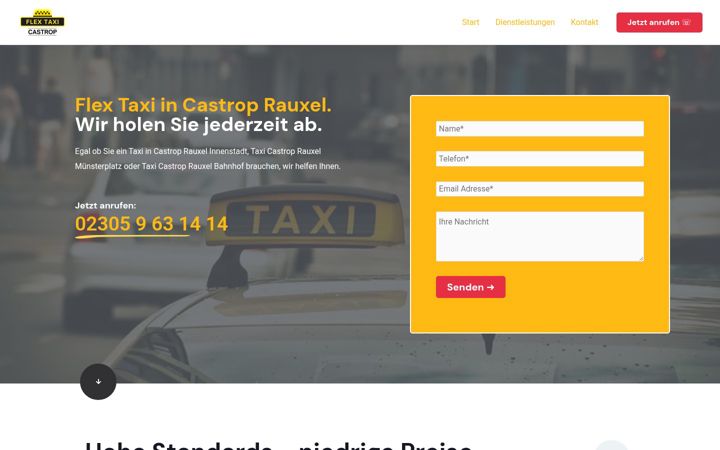 Screenshot of flextaxi-castrop.de