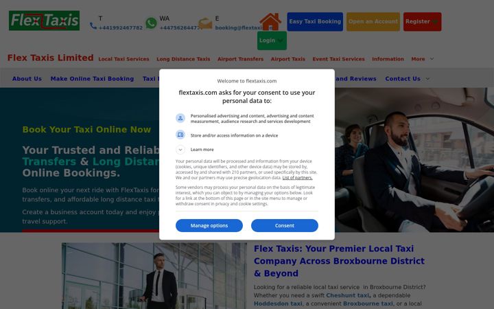 Screenshot of flextaxis.com