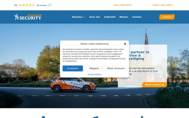 Screenshot of flexteam.nl