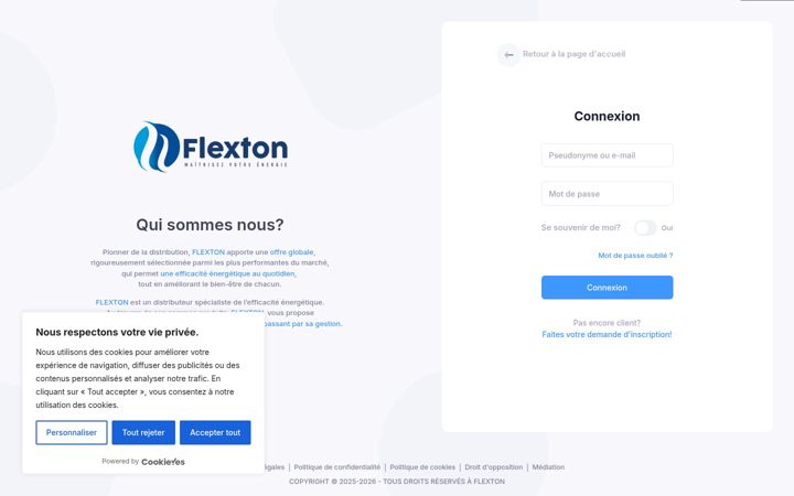 Screenshot of flexton-distribution.fr