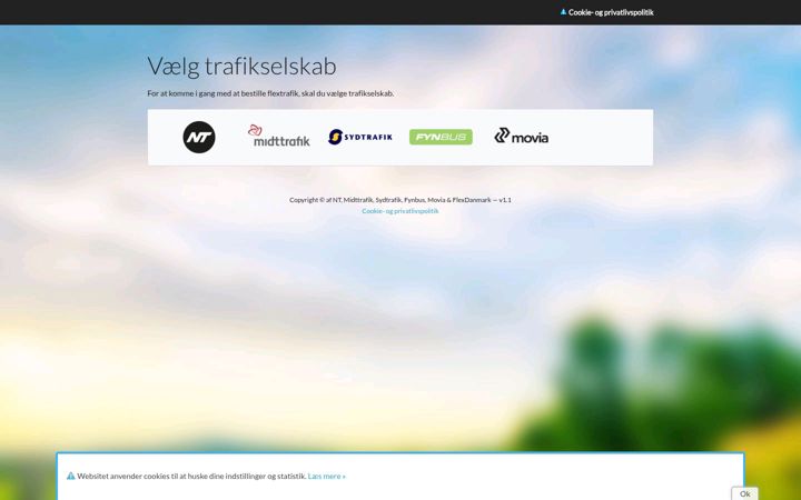 Screenshot of flextrafik.dk
