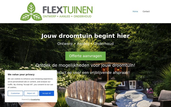 Screenshot of flextuinen.nl