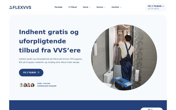 Screenshot of flexvvs.dk