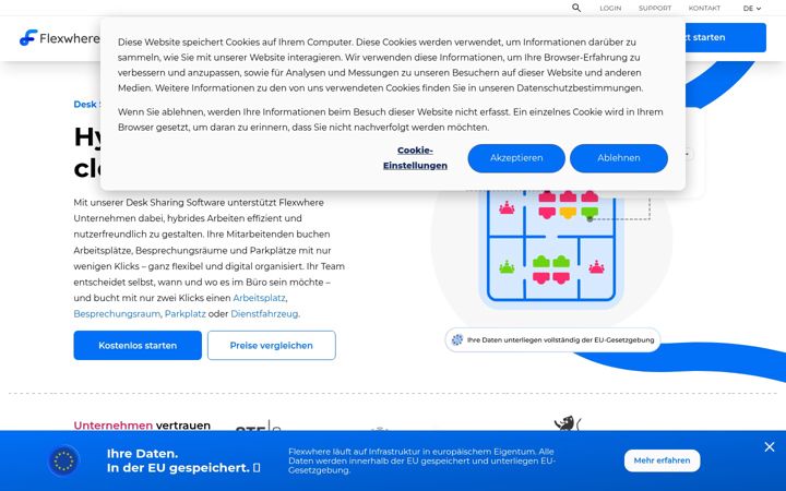 Zrzut ekranu flexwhere.de