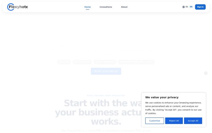 Screenshot of flexyhotel.com