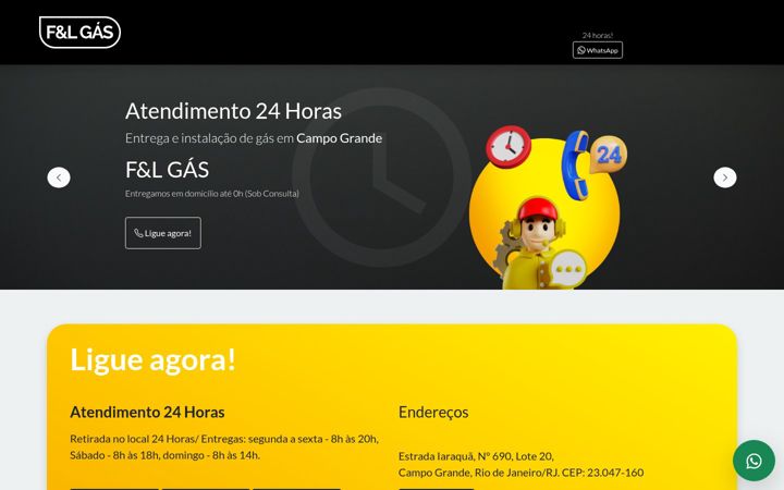 Screenshot of flgas24horas.com.br