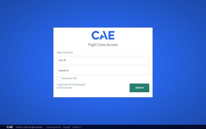 Screenshot of flica.net
