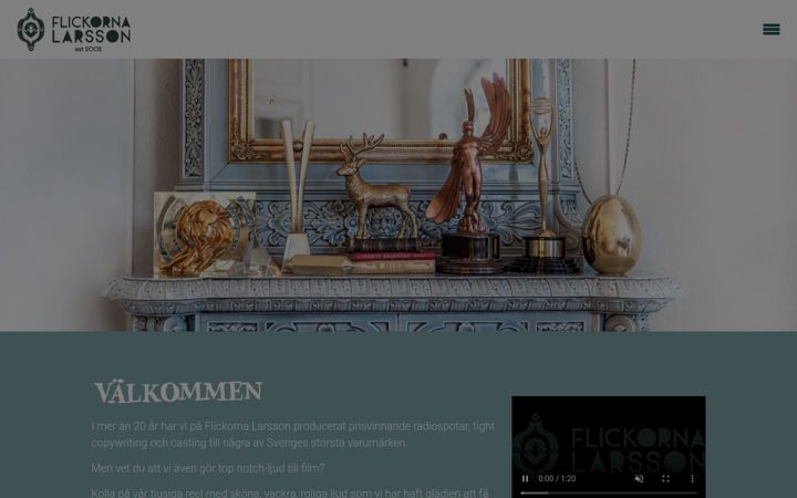 Screenshot of flickornalarsson.se